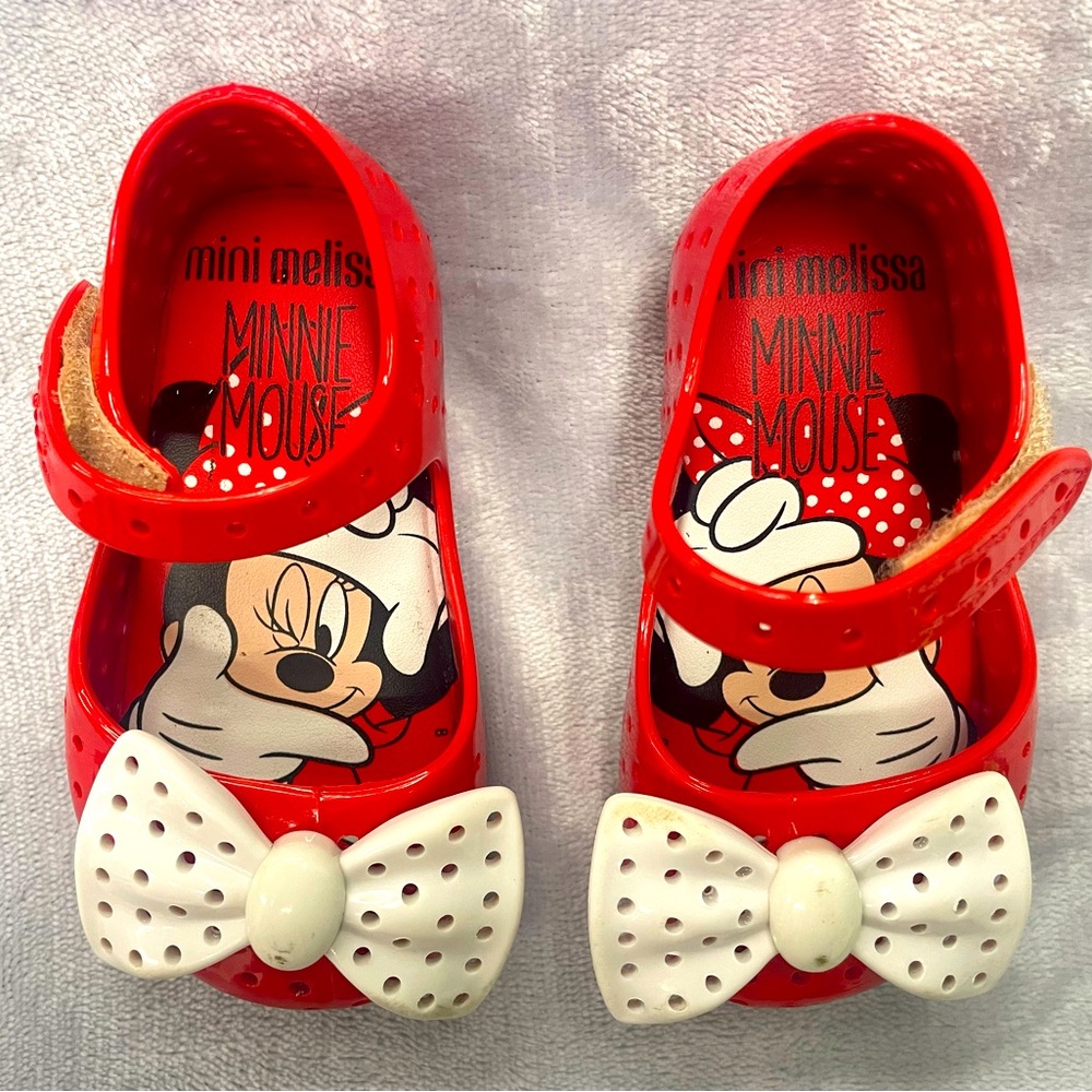Mini Melissa Furadinha Red Bow Mary Jane size 5